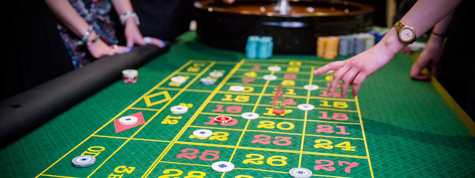 Casino hire across the uk displaying a Roulette table.